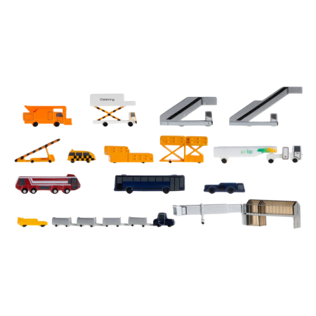 Herpa Scenix Flughafenzubehör Set 19-teilig (1:500)